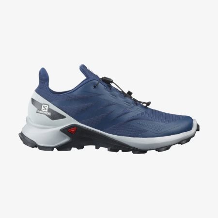 Salomon SUPERCROSS BLAST Mens Trail Running Shoes Blue UK BYQE